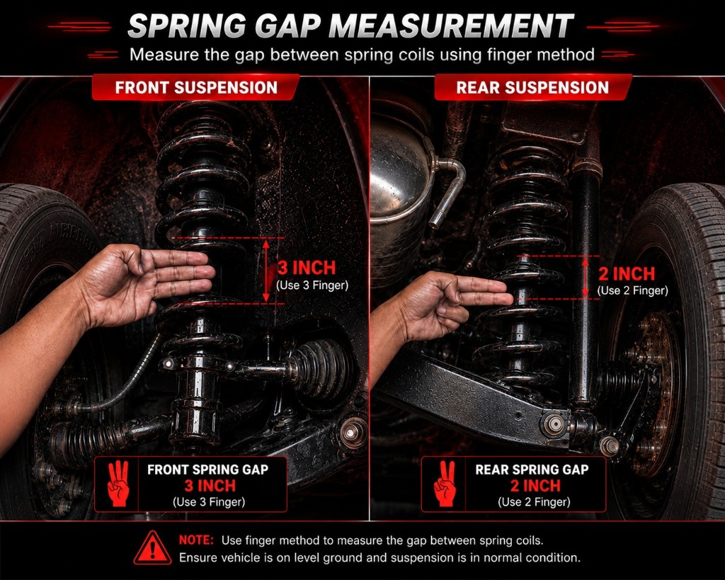 Measure the spring gap